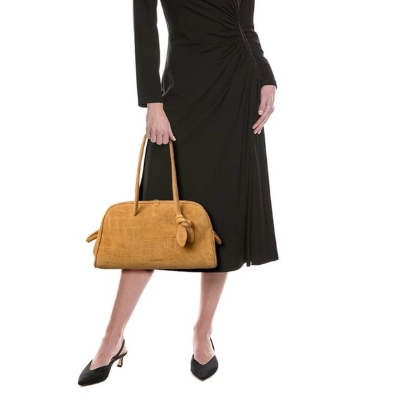 Jacquemus The Turismo Croc-Embossed Suede Satchel Women's Camel - Picture 4 of 4